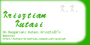 krisztian kutasi business card